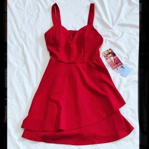 Red cocktail dress